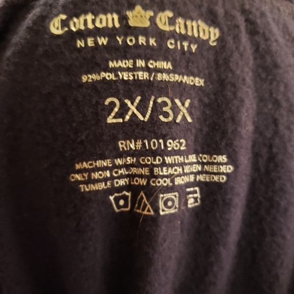 Cotton Candy Black Leggings Sz 2X/3Xp - Picture 4 of 4